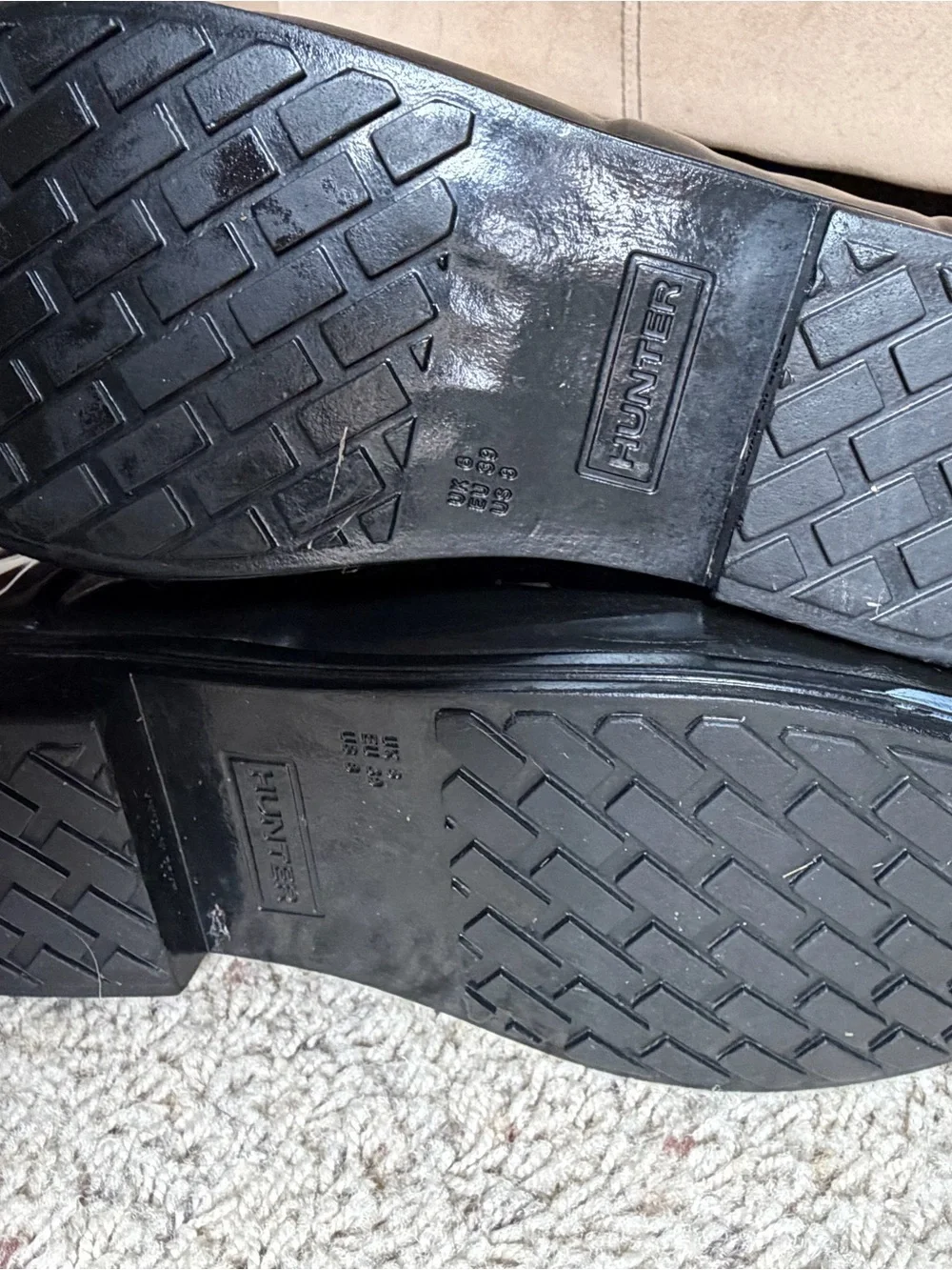 Hunter Quilted Tall Black Rain Boots for Women